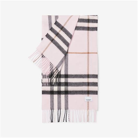 pink cashmere burberry scarf|Burberry reversible check cashmere scarf.